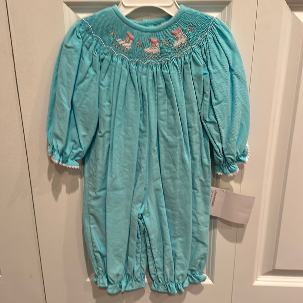 Beautiful, smocked  corduroy jumper/outfit.